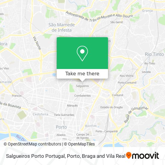 Salgueiros Porto Portugal map