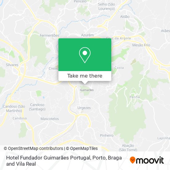 Hotel Fundador Guimarães Portugal mapa
