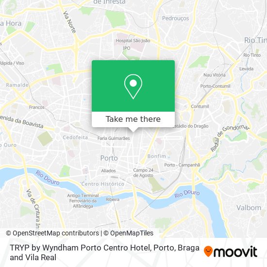 TRYP by Wyndham Porto Centro Hotel map