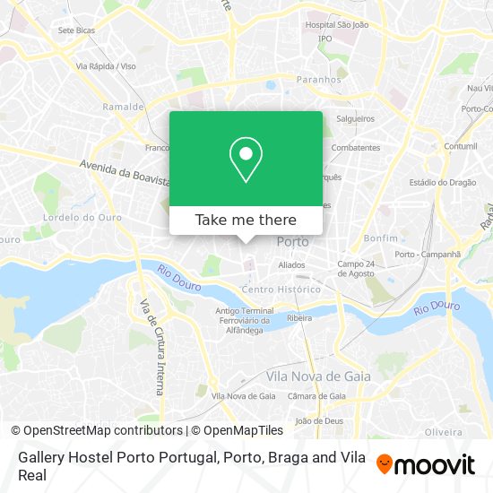 Gallery Hostel Porto Portugal map