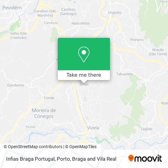 Infias Braga Portugal mapa