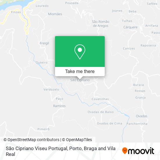 São Cipriano Viseu Portugal map