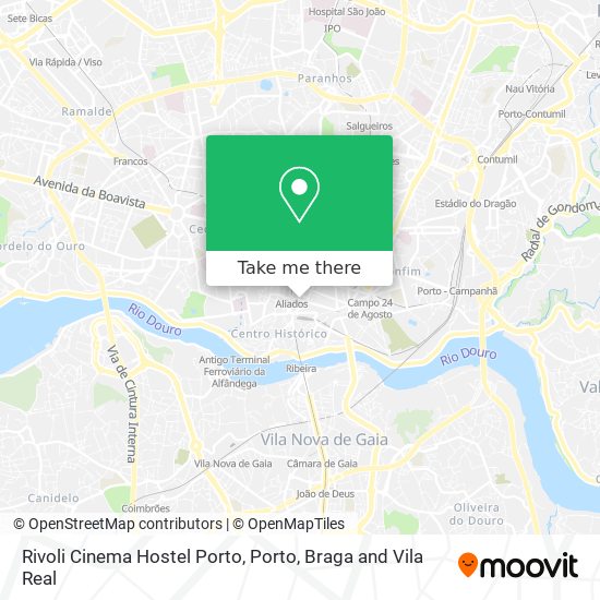 Rivoli Cinema Hostel Porto map