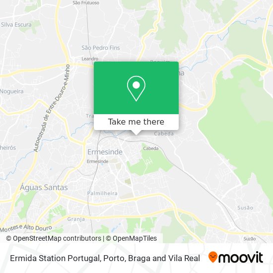 Ermida Station Portugal map