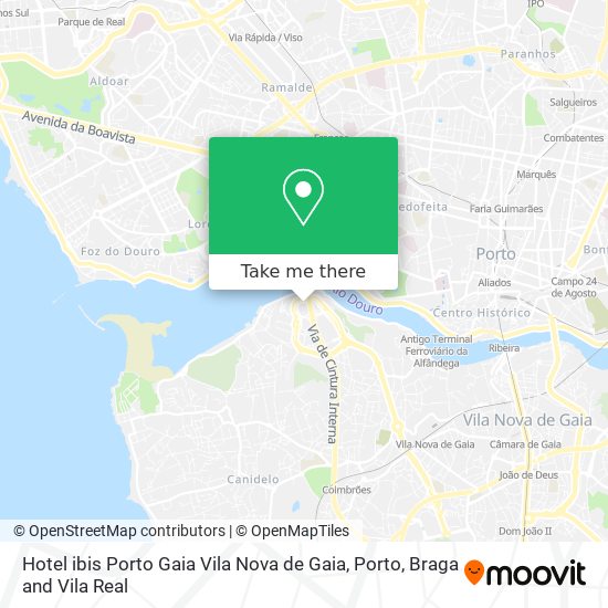 Hotel ibis Porto Gaia Vila Nova de Gaia map