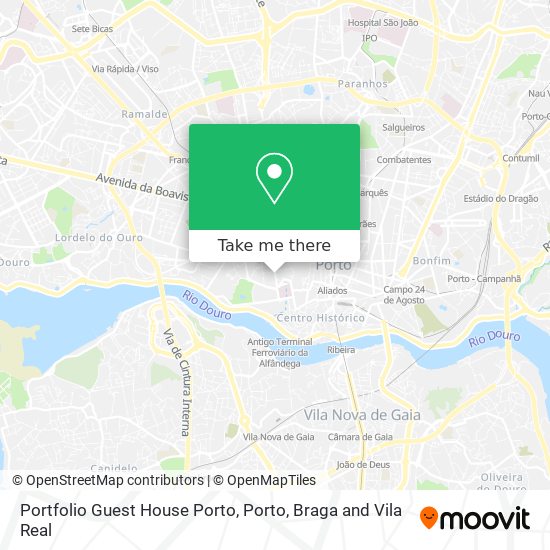 Portfolio Guest House Porto map