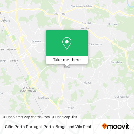 Gião Porto Portugal map