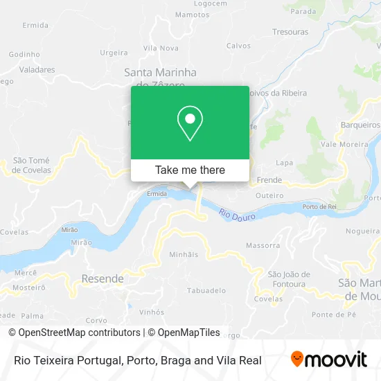 Rio Teixeira Portugal map