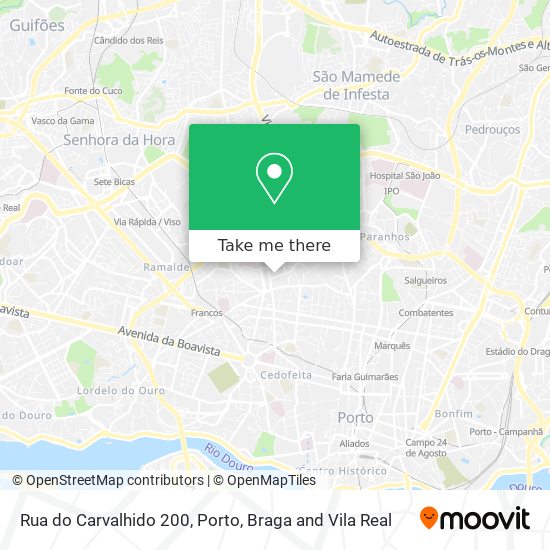 Rua do Carvalhido 200 mapa