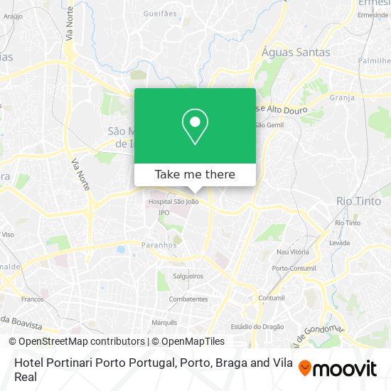 Hotel Portinari Porto Portugal map