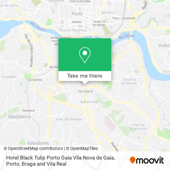 Hotel Black Tulip Porto Gaia Vila Nova de Gaia map