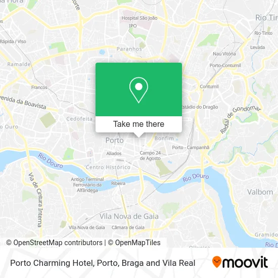 Porto Charming Hotel map