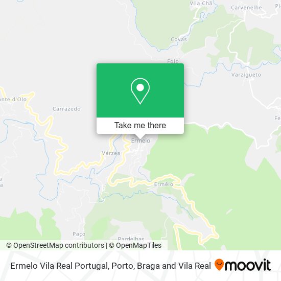 Ermelo Vila Real Portugal mapa