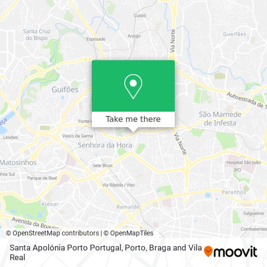 Santa Apolónia Porto Portugal map