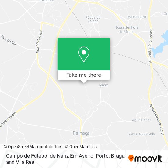Campo de Futebol de Nariz Em Aveiro mapa