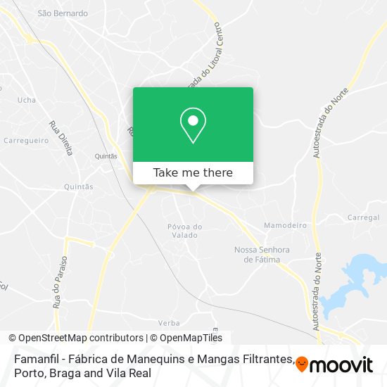 Famanfil - Fábrica de Manequins e Mangas Filtrantes map