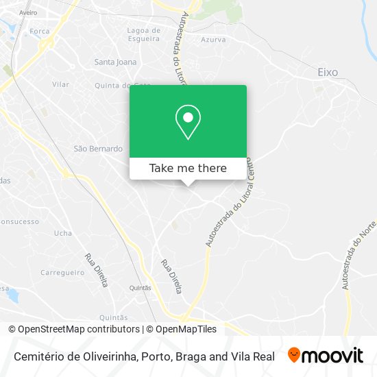 Cemitério de Oliveirinha mapa