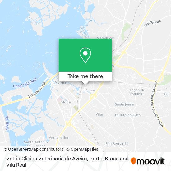 Vetria Clinica Veterinária de Aveiro mapa