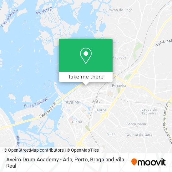 Aveiro Drum Academy - Ada map