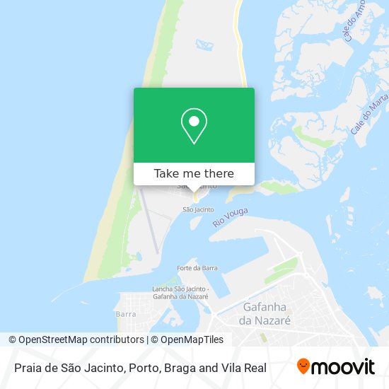 Praia de São Jacinto mapa
