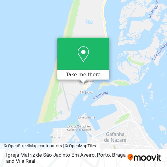 Igreja Matriz de São Jacinto Em Aveiro map