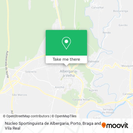 Núcleo Sportinguista de Albergaria map