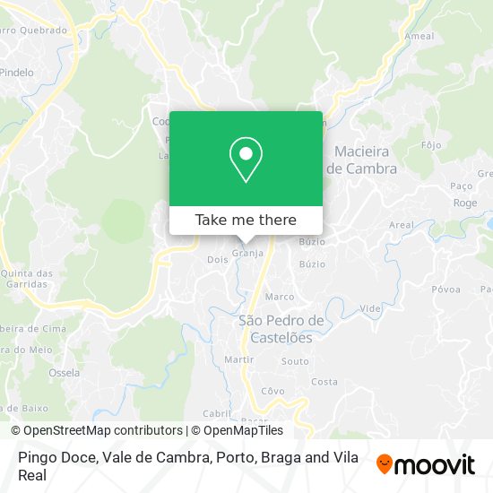 Pingo Doce, Vale de Cambra mapa