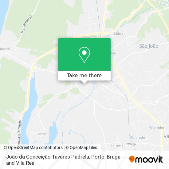 João da Conceição Tavares Padrela map