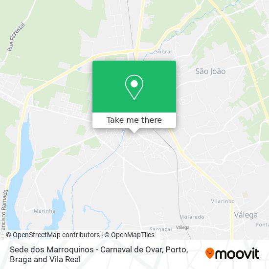 Sede dos Marroquinos - Carnaval de Ovar mapa