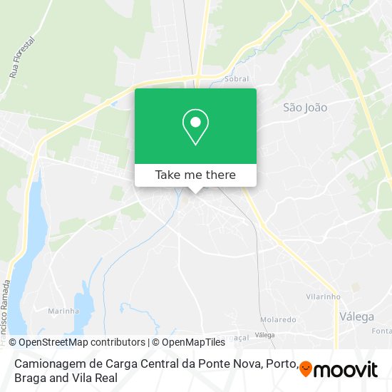 Camionagem de Carga Central da Ponte Nova mapa