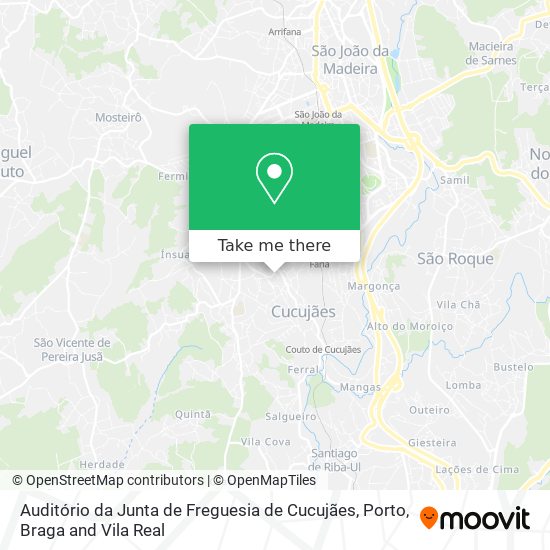 Auditório da Junta de Freguesia de Cucujães map