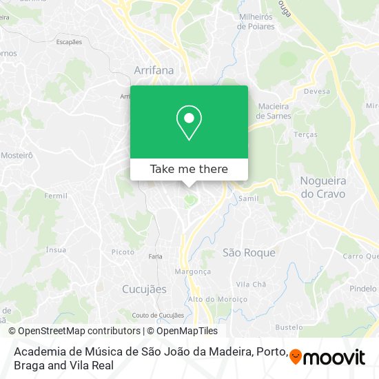 Academia de Música de São João da Madeira mapa
