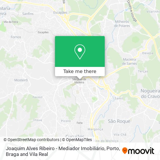 Joaquim Alves Ribeiro - Mediador Imobiliário mapa