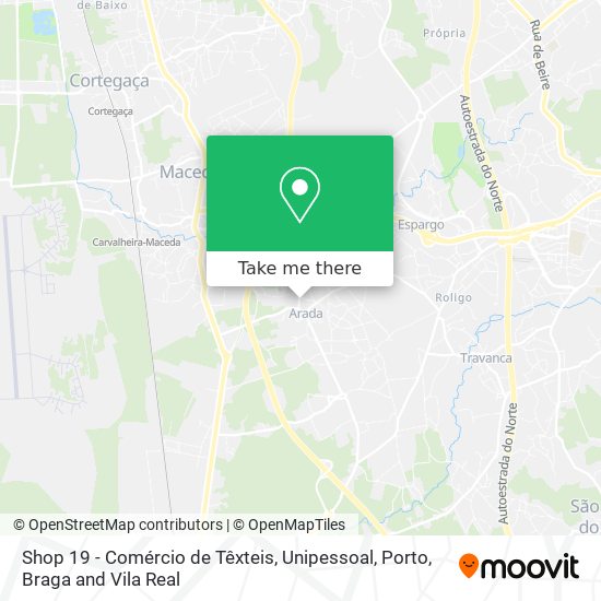 Shop 19 - Comércio de Têxteis, Unipessoal mapa