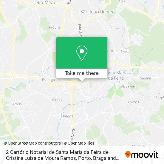 2 Cartório Notarial de Santa Maria da Feira de Cristina Luísa de Moura Ramos mapa