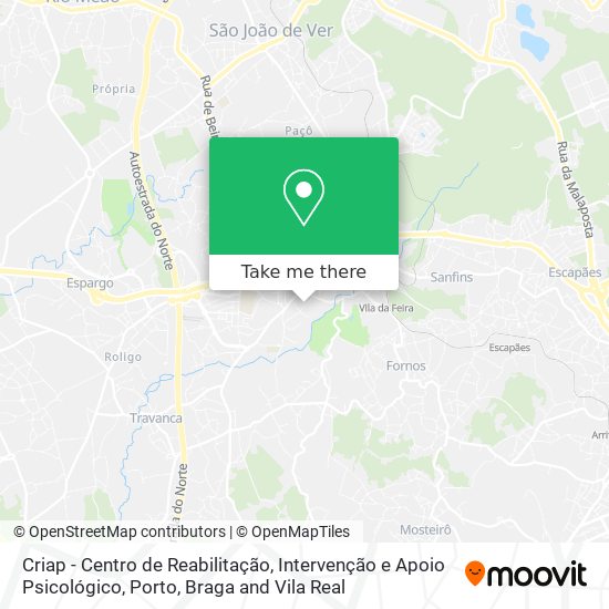 Criap - Centro de Reabilitação, Intervenção e Apoio Psicológico map