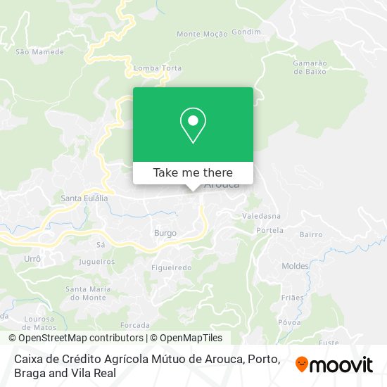 Caixa de Crédito Agrícola Mútuo de Arouca map