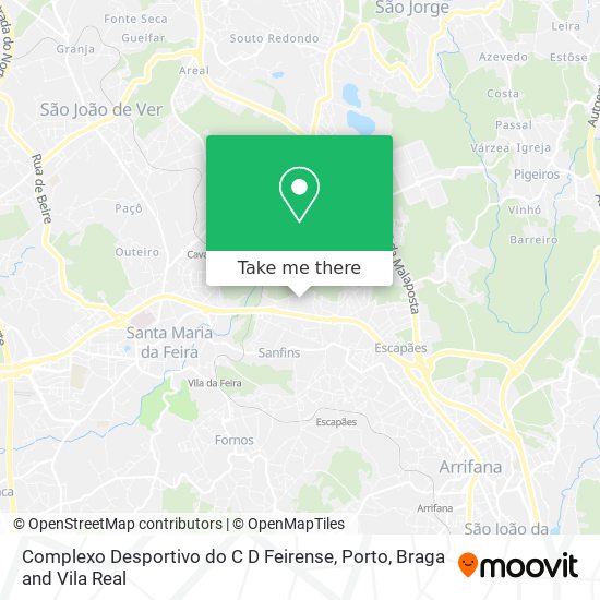 Complexo Desportivo do C D Feirense map