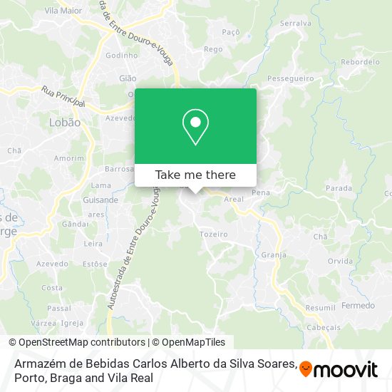 Armazém de Bebidas Carlos Alberto da Silva Soares mapa