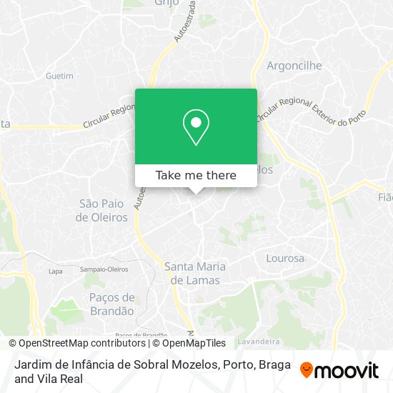 Jardim de Infância de Sobral Mozelos map