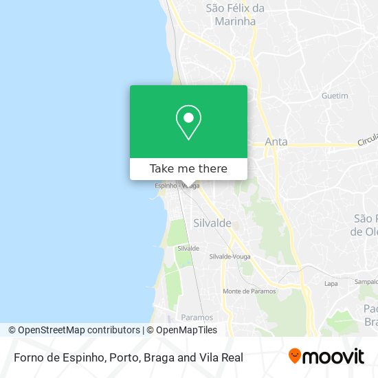 Forno de Espinho map