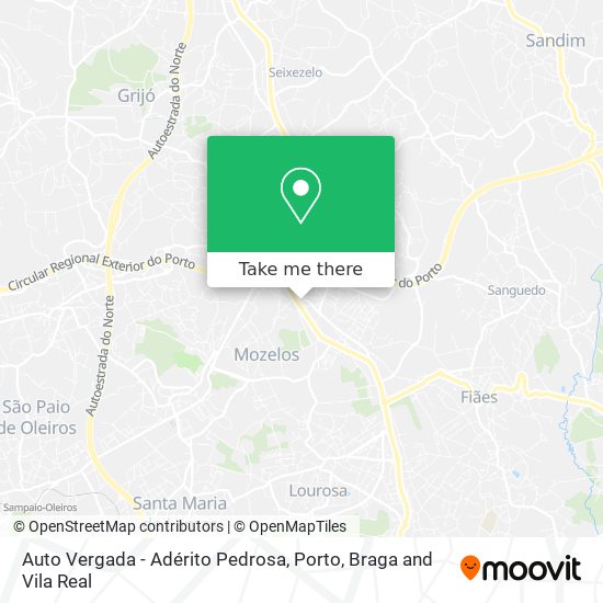 Auto Vergada - Adérito Pedrosa map
