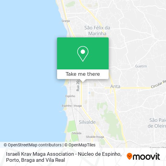 Israeli Krav Maga Association - Núcleo de Espinho map