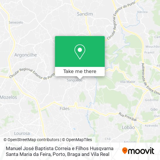 Manuel José Baptista Correia e Filhos Husqvarna Santa Maria da Feira map