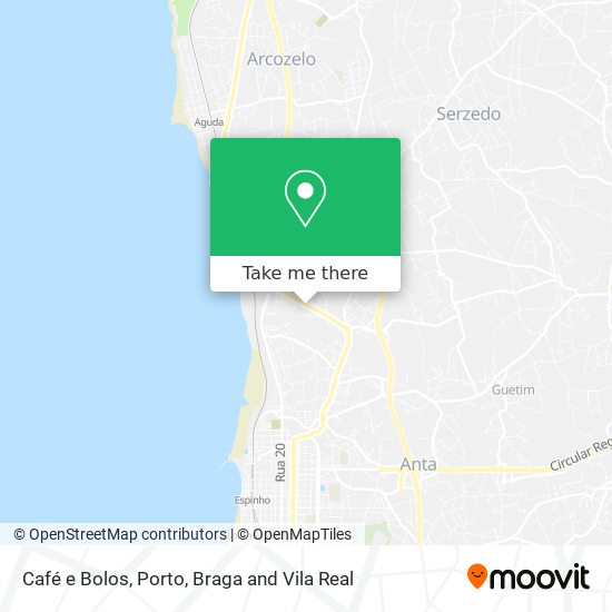 Café e Bolos map