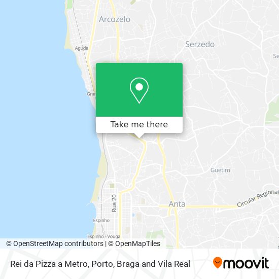 Rei da Pizza a Metro map