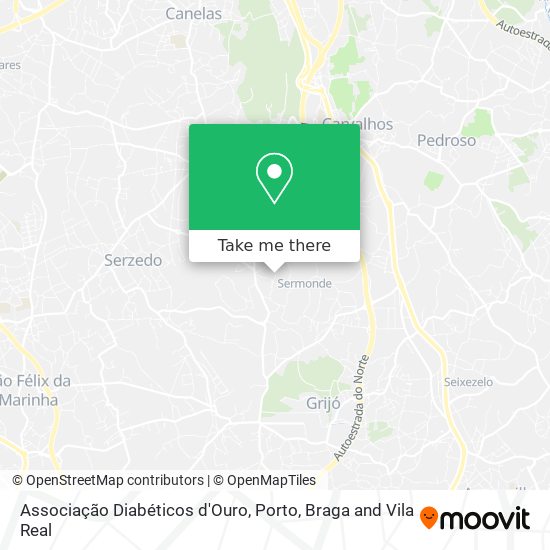 Associação Diabéticos d'Ouro mapa