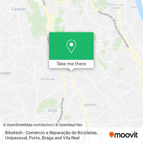 Biketech - Comércio e Reparação de Bicicletas, Unipessoal mapa
