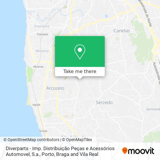 Diverparts - Imp. Distribuição Peças e Acessórios Automovel, S.a. map