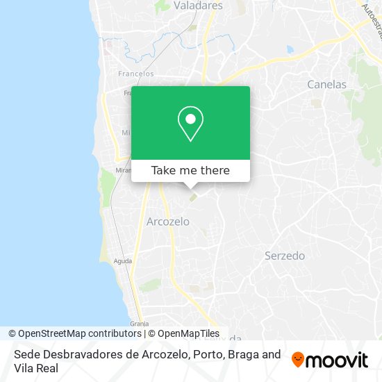 Sede Desbravadores de Arcozelo map